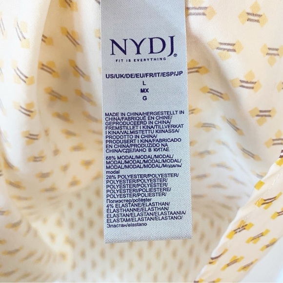 NYDJ Pleated Tunic Top Maison Geo Size Large - Picture 11 of 12